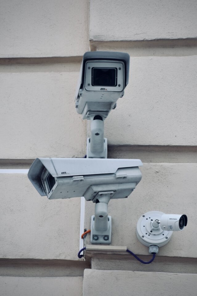 security camera set up externally