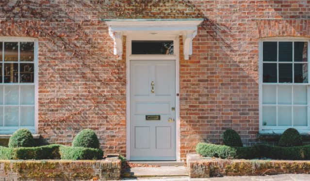 pretty blue front door